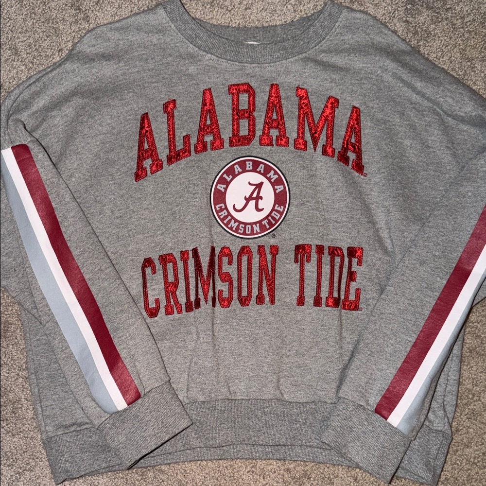 Alabama Crimson Tide Gray Pullover Sweatshirt